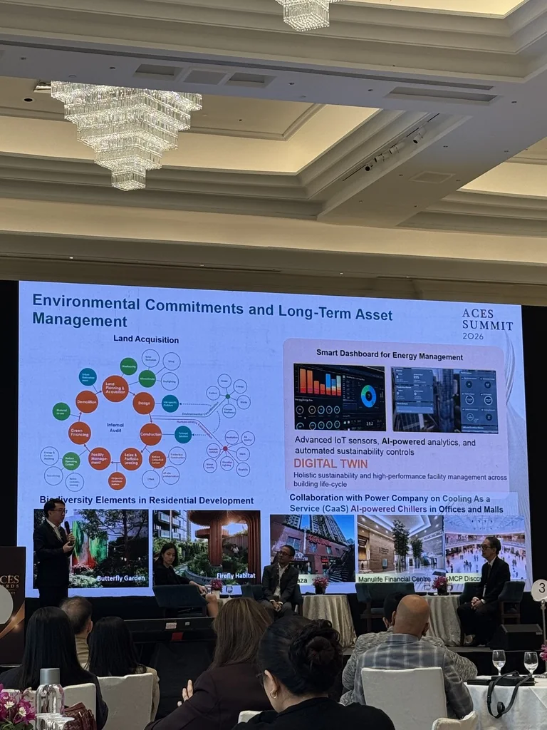 Panel at the ACES Summit 2026 on environmental commitments, AI-powered energy dashboards and digital twins