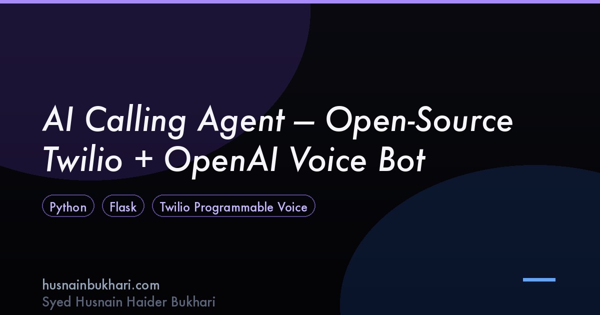 AI Calling Agent — Open-Source Twilio + OpenAI Voice Bot