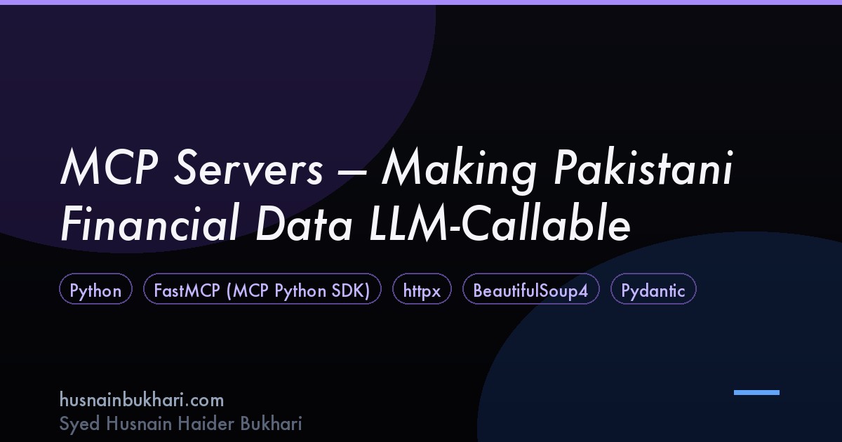 MCP Servers — Making Pakistani Financial Data LLM-Callable
