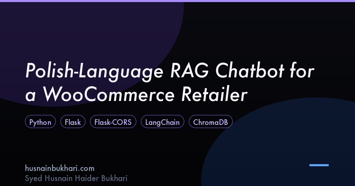 Polish-Language RAG Chatbot for a WooCommerce Retailer
